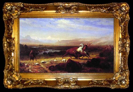 framed  Albert Bierstadt The Last of the Buffalo, ta009-2